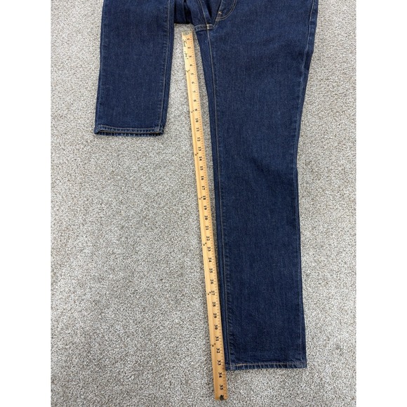 Levis Premium LOT 511 Jeans Mens 34x34 Blue Dark Wash Stretch Slim Straight Fit - Picture 10 of 12